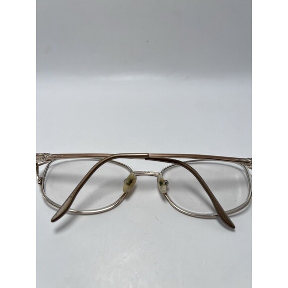 Marchon NYC Tres Jolie 118 Eyeglasses Frames Only Women Champagne Oval 47 - Picture 6 of 6